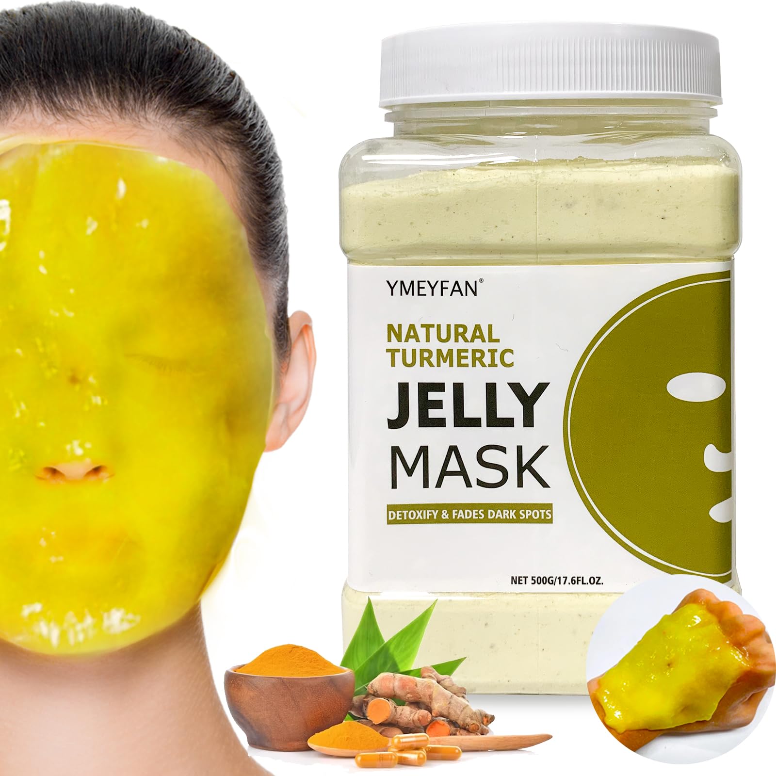 Amazon.com : YMEYFAN Jelly Mask Powder for Facials Pro, Turmeric